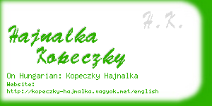 hajnalka kopeczky business card